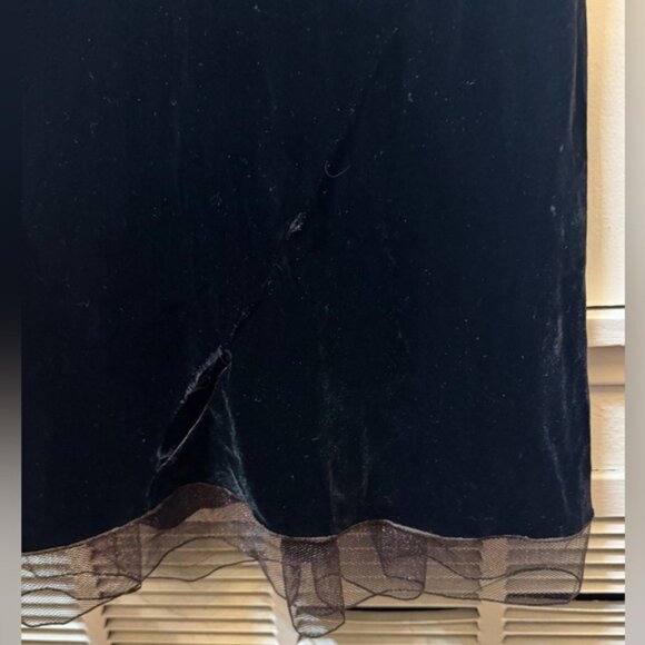 Vintage Y2K Bergdorf Goodman Rosa Nichols Silk Blend Velvet Maxi Slip Dress S - Picture 8 of 16